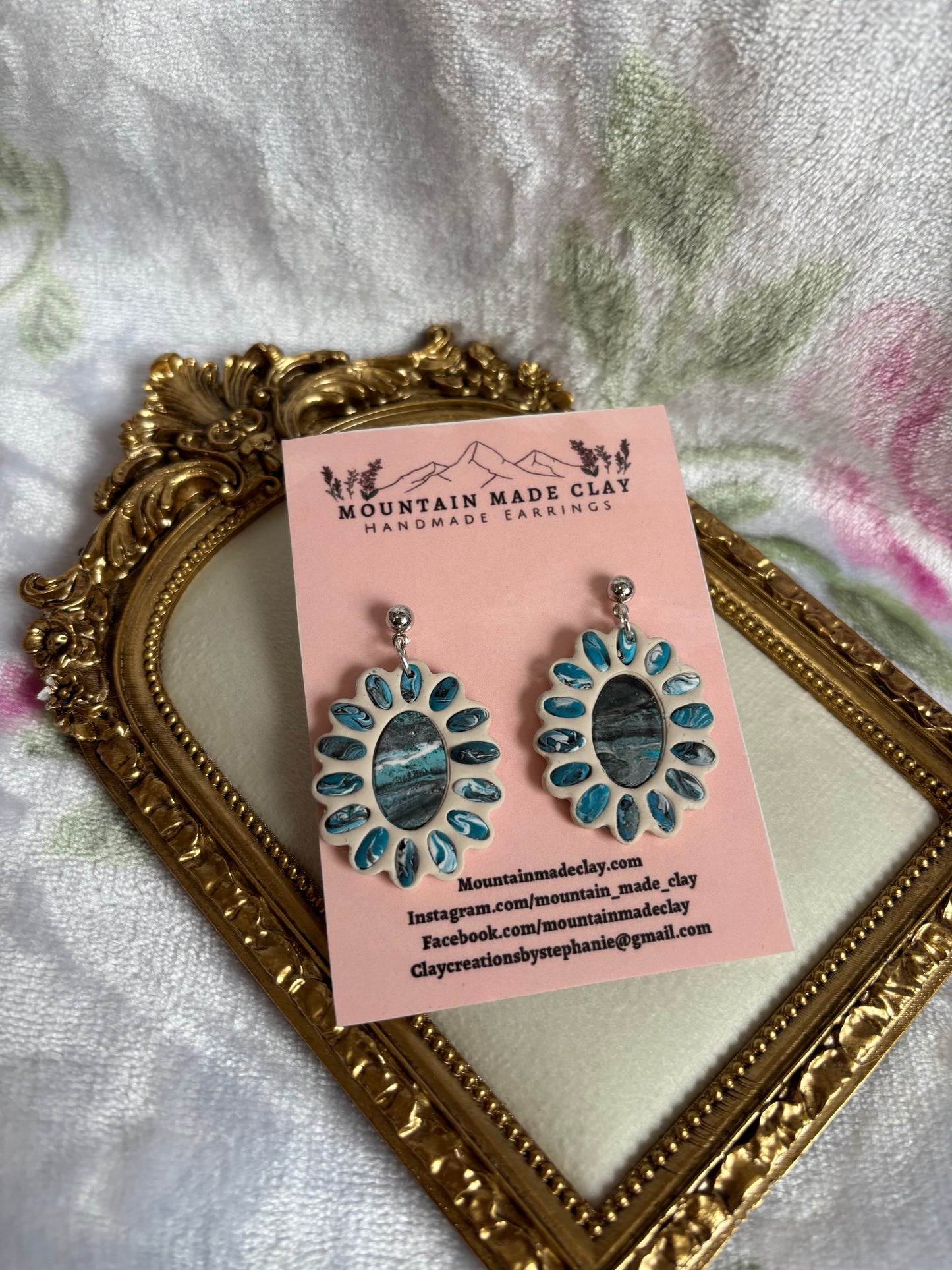 Turquoise Clay Earrings