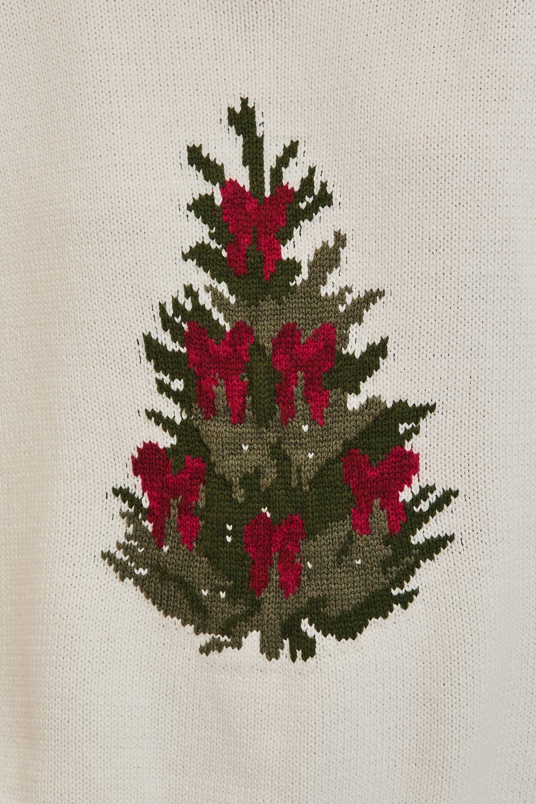 LONG SLEEVE CREW NECK CHRISTMAS TREE SWEATER: Black / S