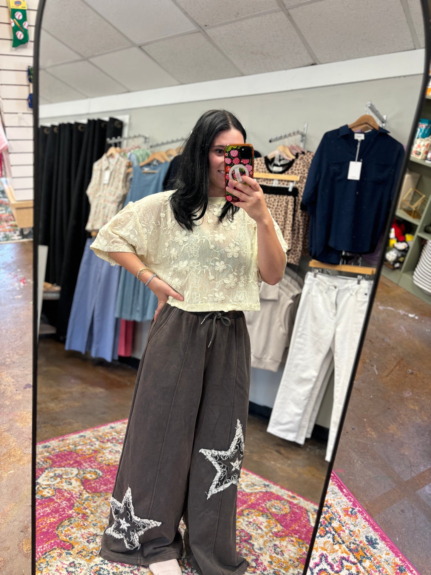 Flower Cream Top