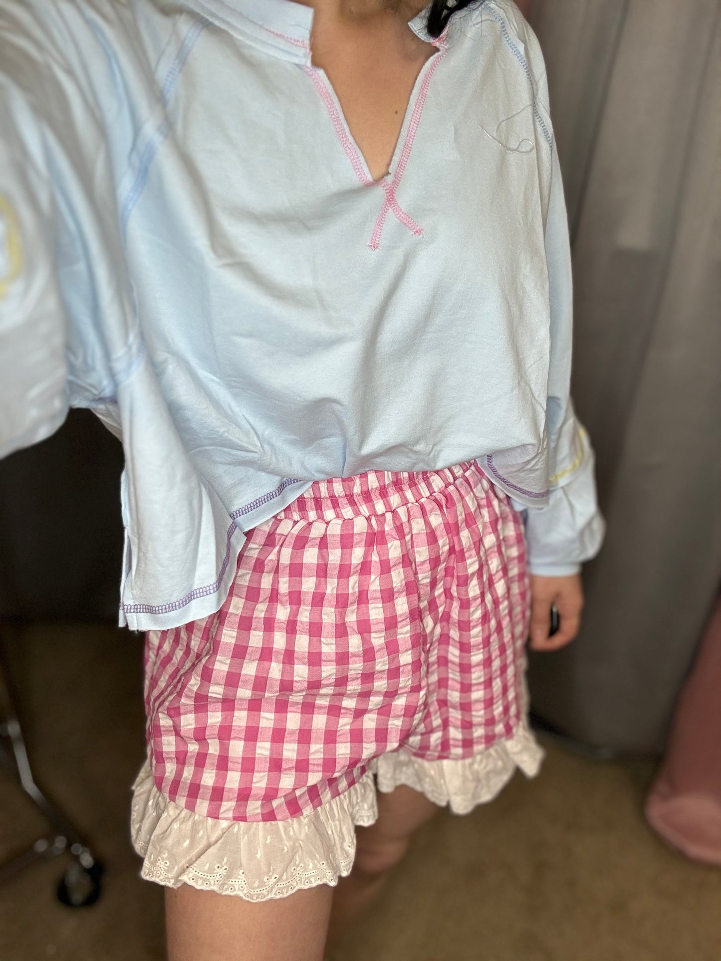 Pink Ruffle Shorts