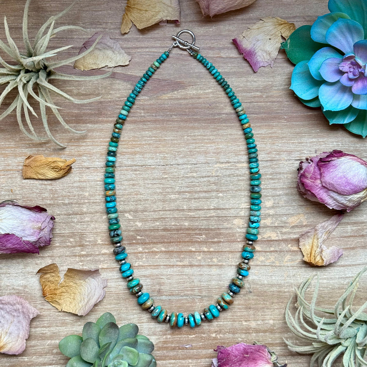 Sterling Silver Saucer Necklace – 19” – 5 mm Rondelle Beads