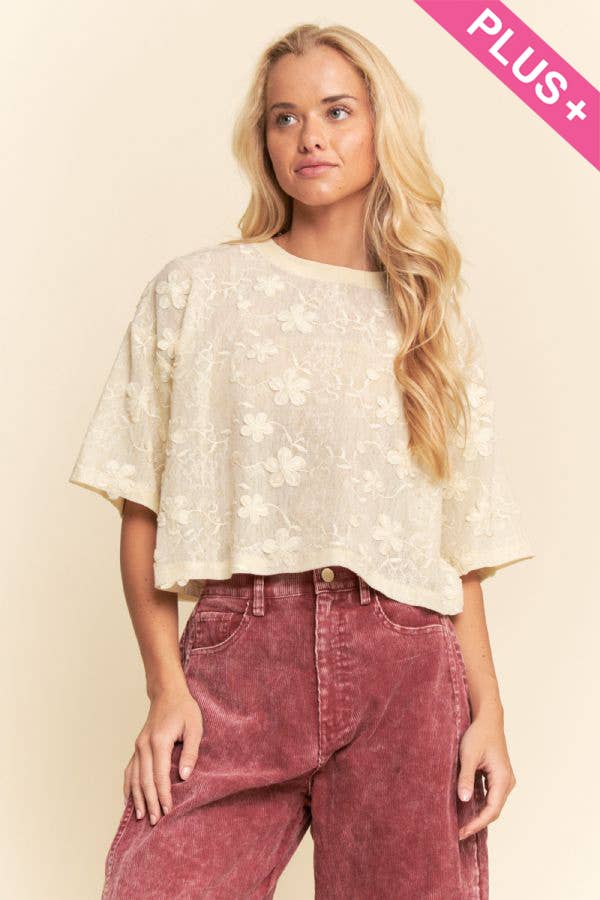 Flower Cream Top