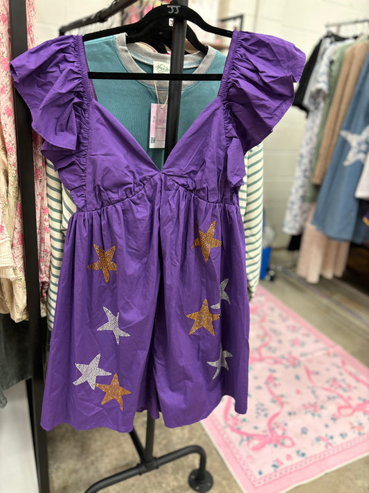 Purple Star Romper