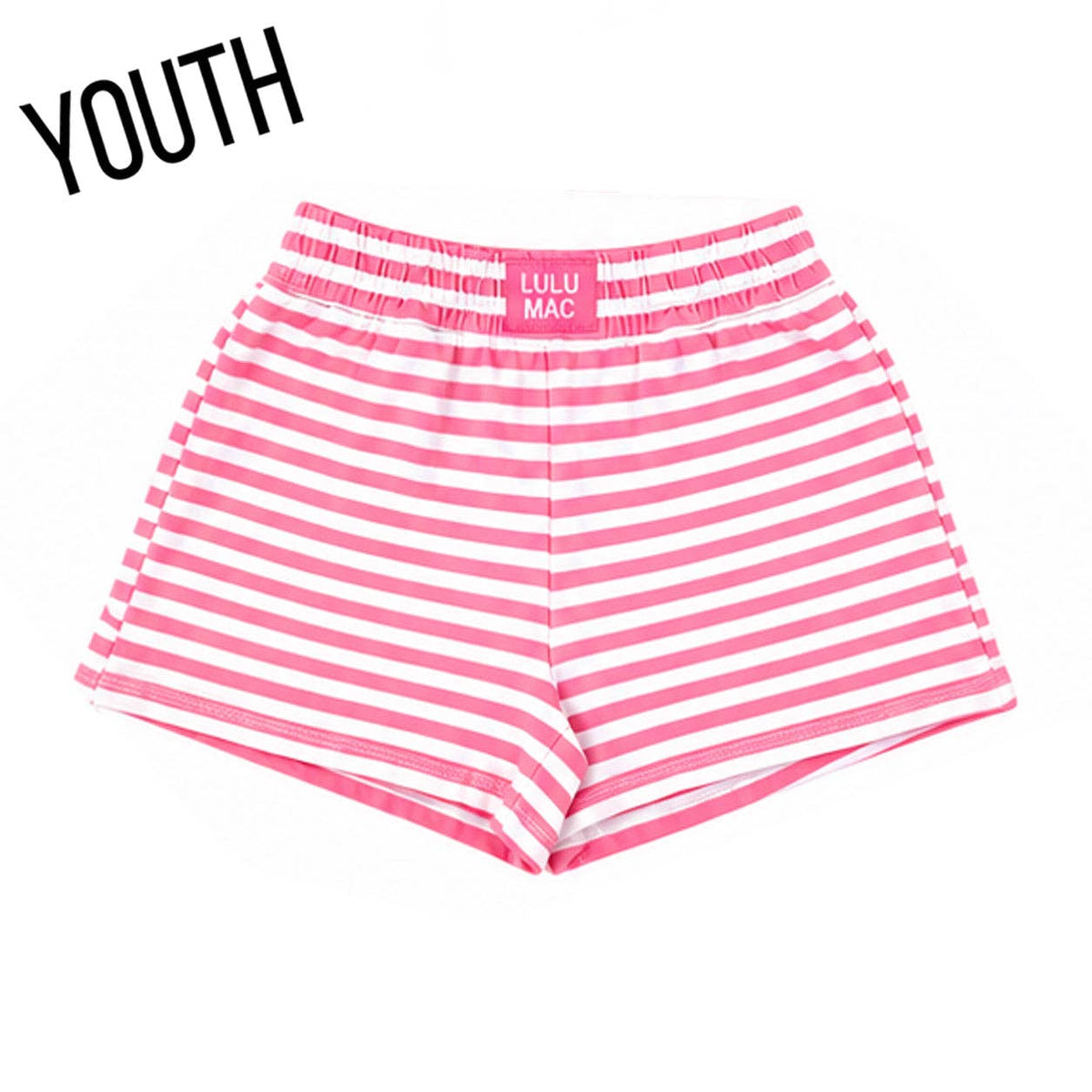 KD-MC-STRIPE MONO-TAG PATCH YOUTH SHORT-NEON PINK: NEON PINK / Youth Small