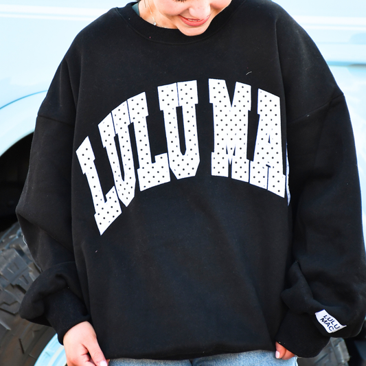 Black/White Polka Dot Sweatshirt
