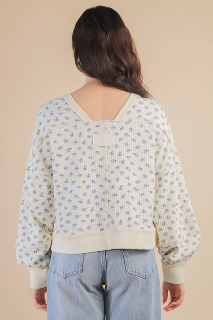 NT12289-Oversized Floral Printed Casual Knit Top: CREAM FLORAL / S-M-L/2-2-2