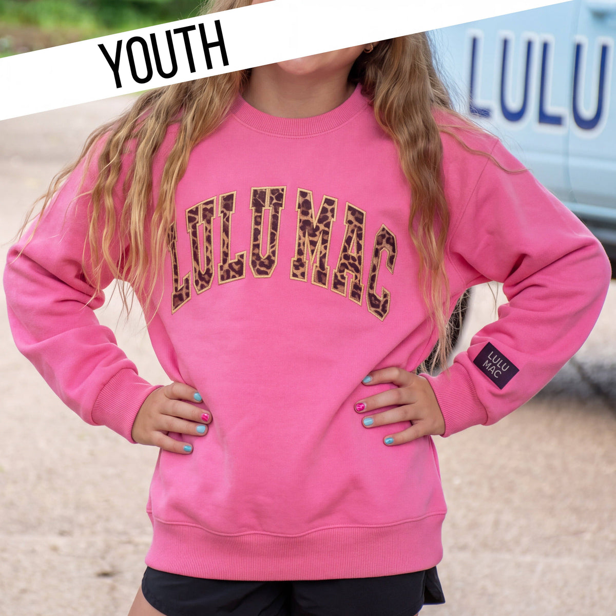 Yth Leopard Bubblegum Sweatshirt