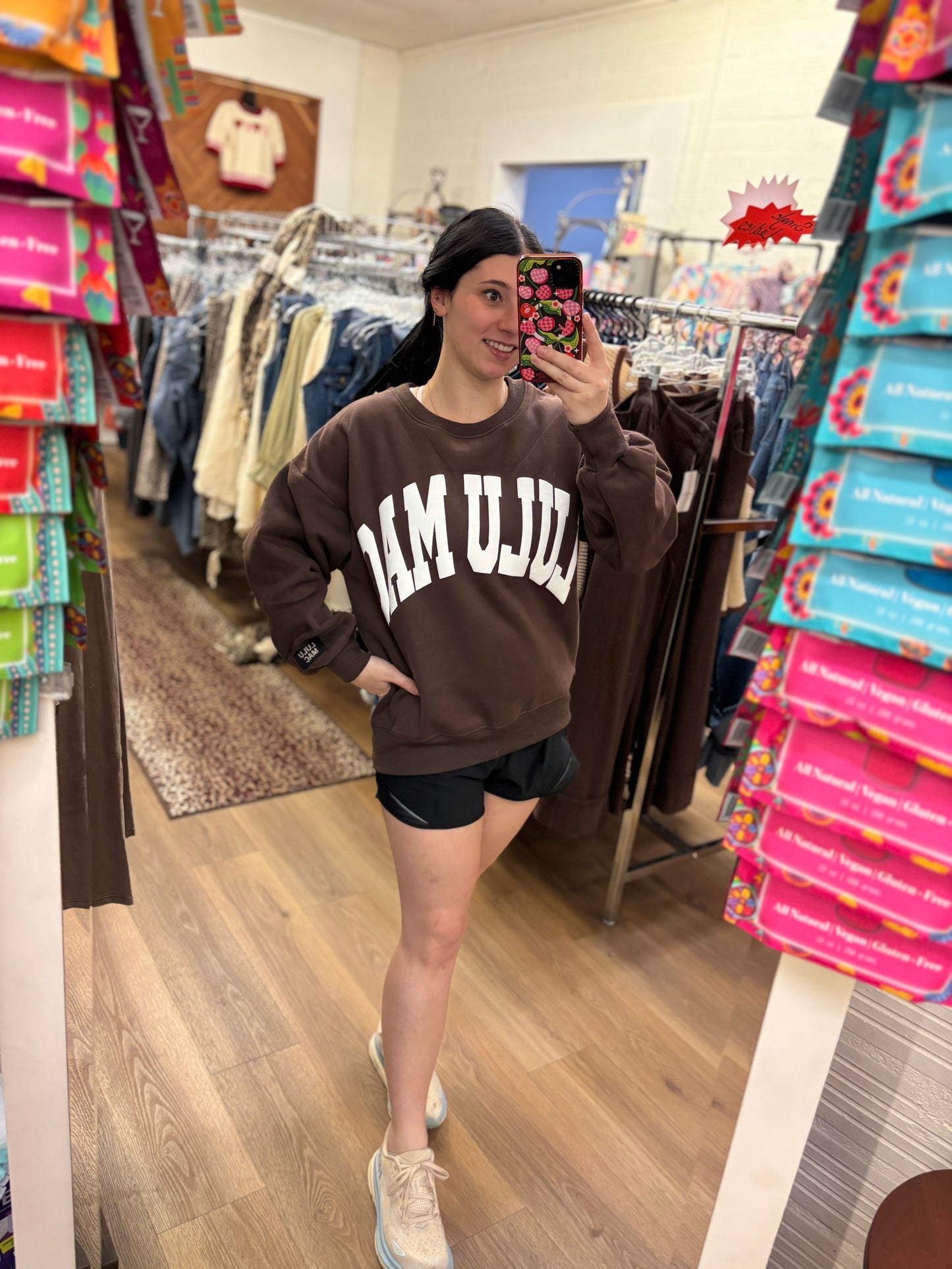 Lulu Mac Sweatshirt Brown/White