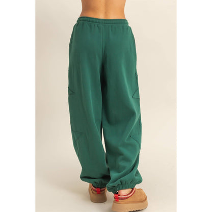 Star Patch Casual Drawstring Jogger Pants: DUSTY NAVY / S-M-L(2-2-2)