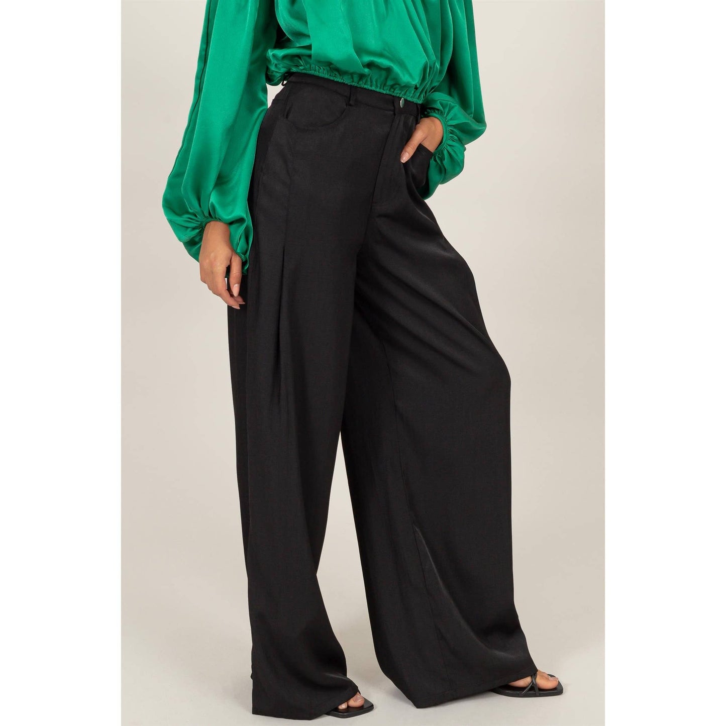 High Silks Wide Leg Pants