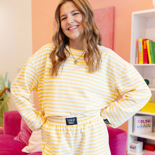 LuluMac-Stripe Long sleeve Yellow