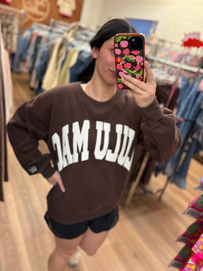 Lulu Mac Sweatshirt Brown/White