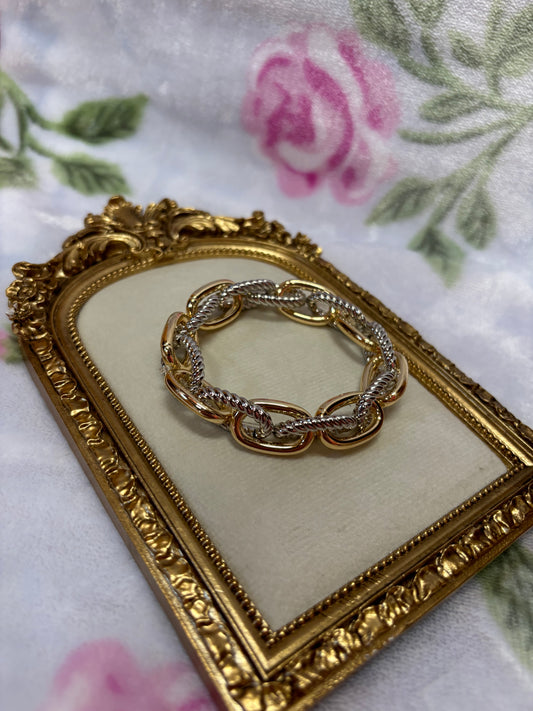 2 Tone Chain Bracelet