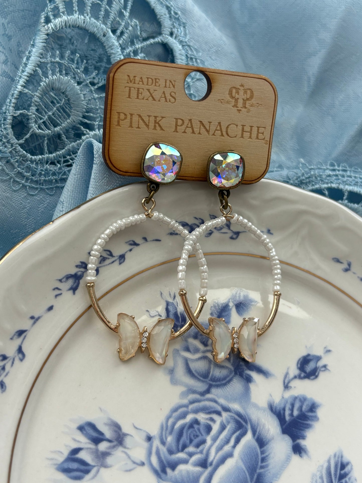 Butterfly Gemstone Earrings