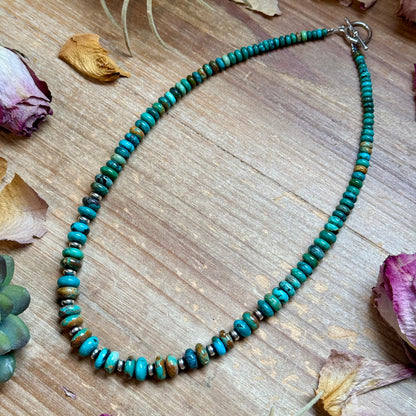 Sterling Silver Saucer Necklace – 19” – 5 mm Rondelle Beads