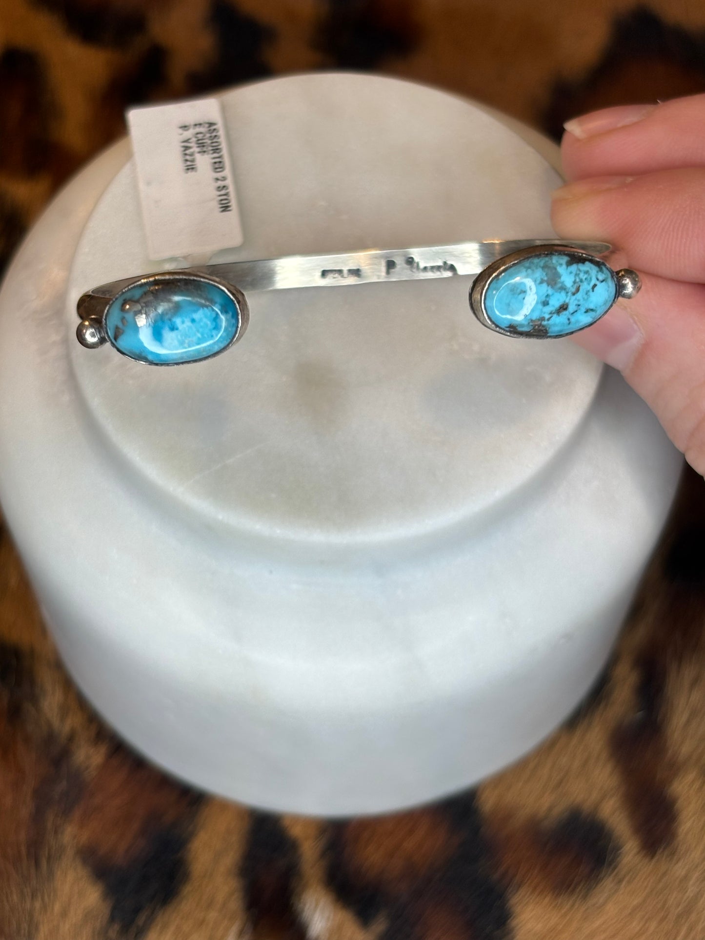 Tracy 2 Stone Sterling Cuff