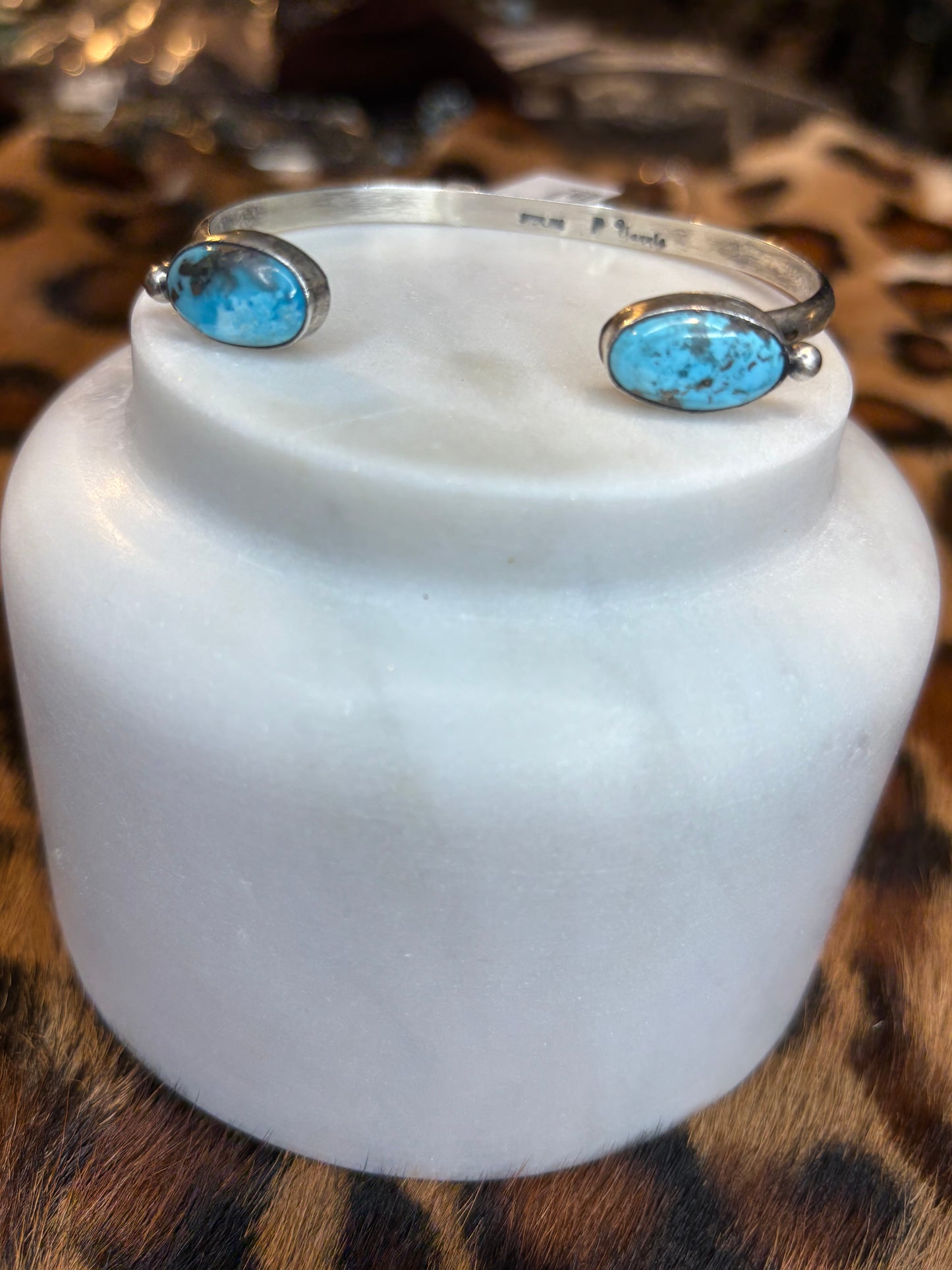 Tracy 2 Stone Sterling Cuff