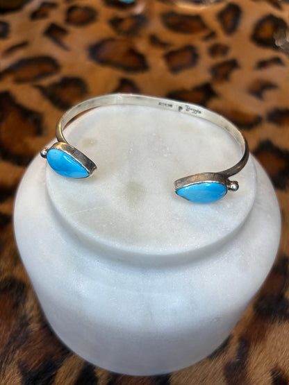 Stacy 2 Stone Sterling Cuff