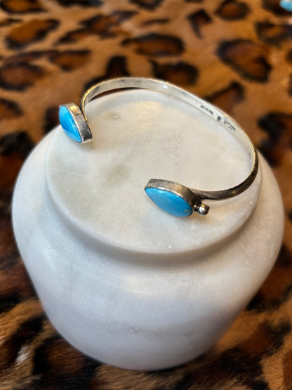 Stacy 2 Stone Sterling Cuff