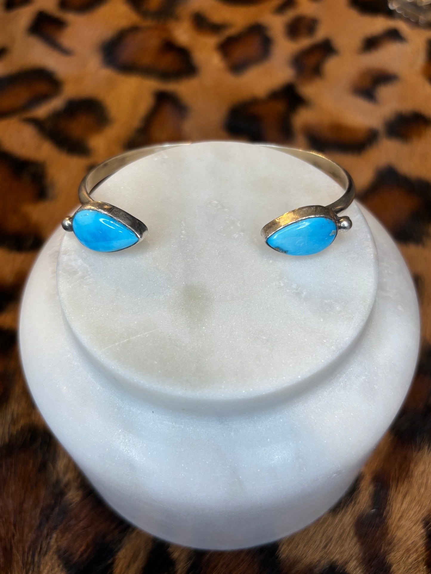 Stacy 2 Stone Sterling Cuff