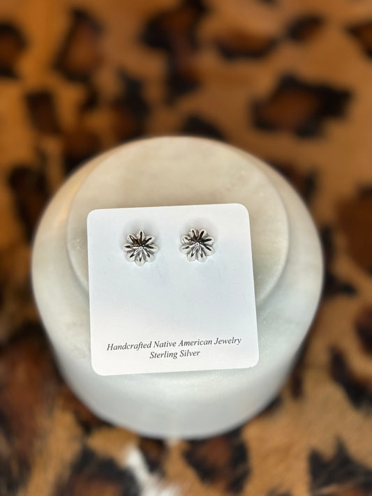 Concho Stud Sterling Earrings