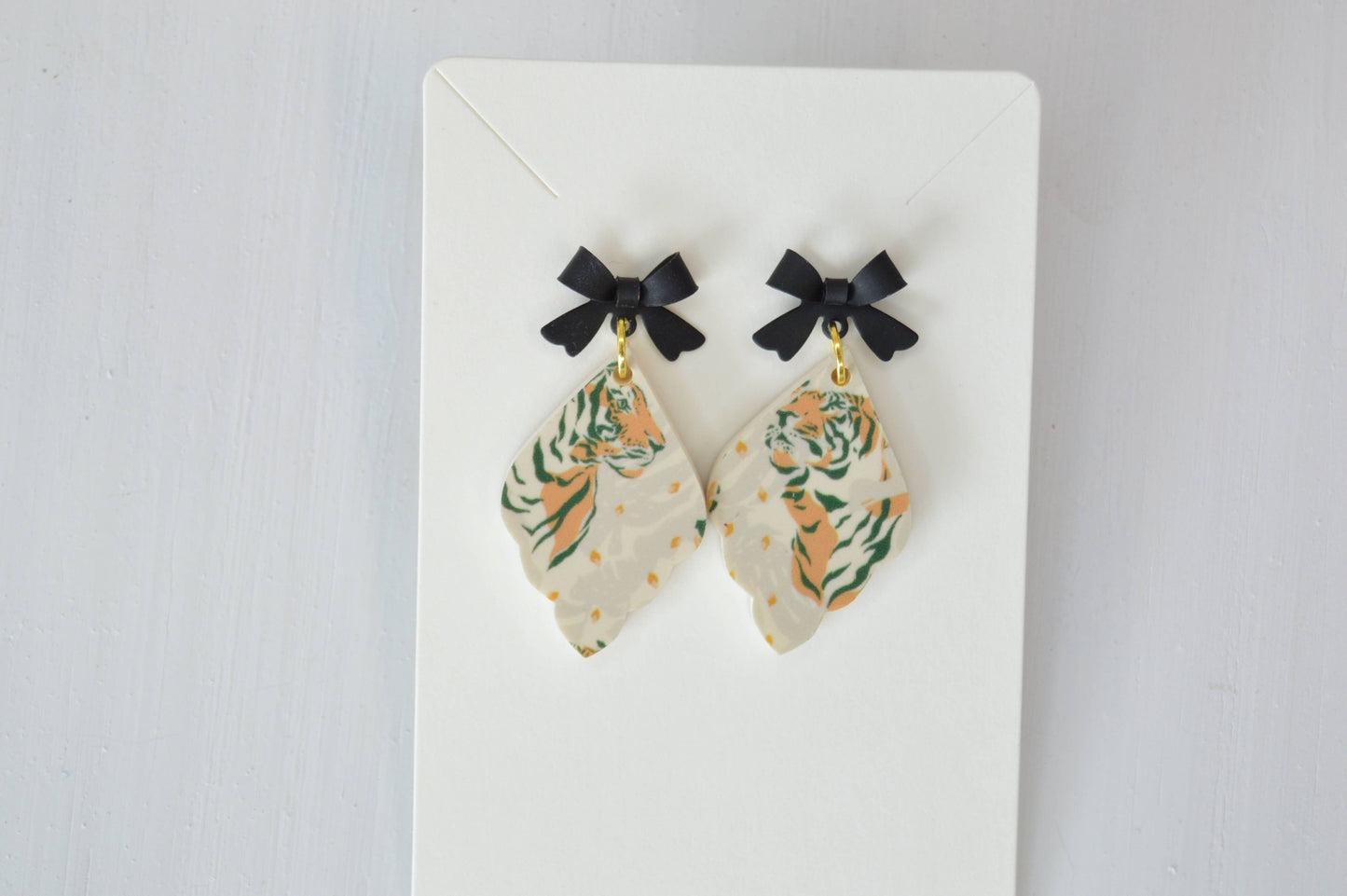 Tiger Dangle Earrings, Tiger Earrings, Statement Earrings