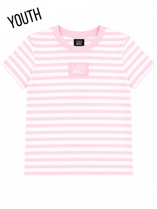 Yth Stripe Baby Doll Top - Light Pink