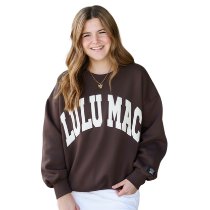 Lulu Mac Sweatshirt Brown/White