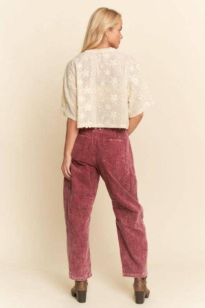 Flower Cream Top
