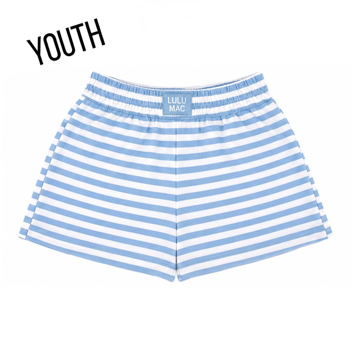 Yth Stripe Shorts- Light Blue